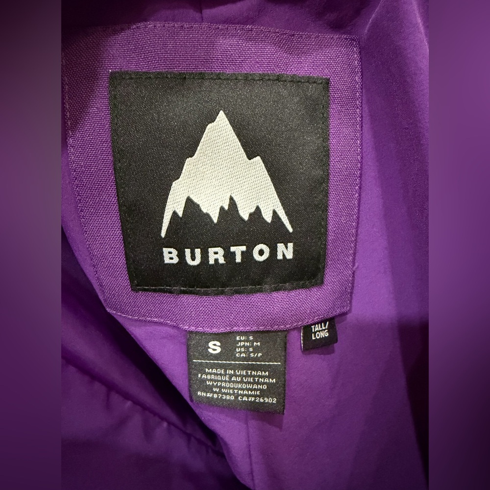 WOMEN'S BURTON AVALON BIB PANTS SIZE SMALL PURPLE - Picture 10 of 11